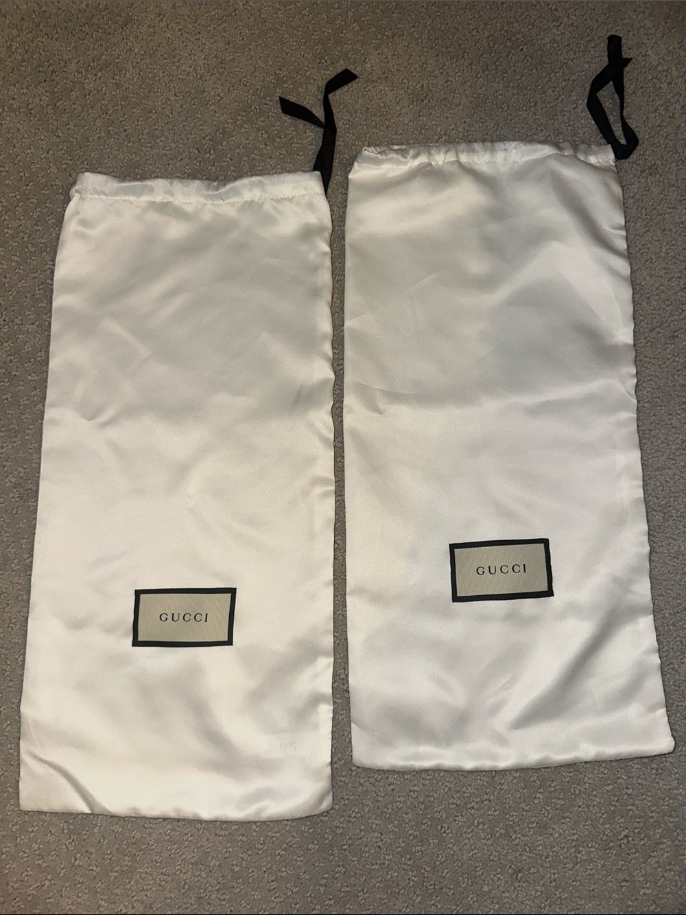 New! (2) Authentic Gucci Dust Bags for women's shoes
